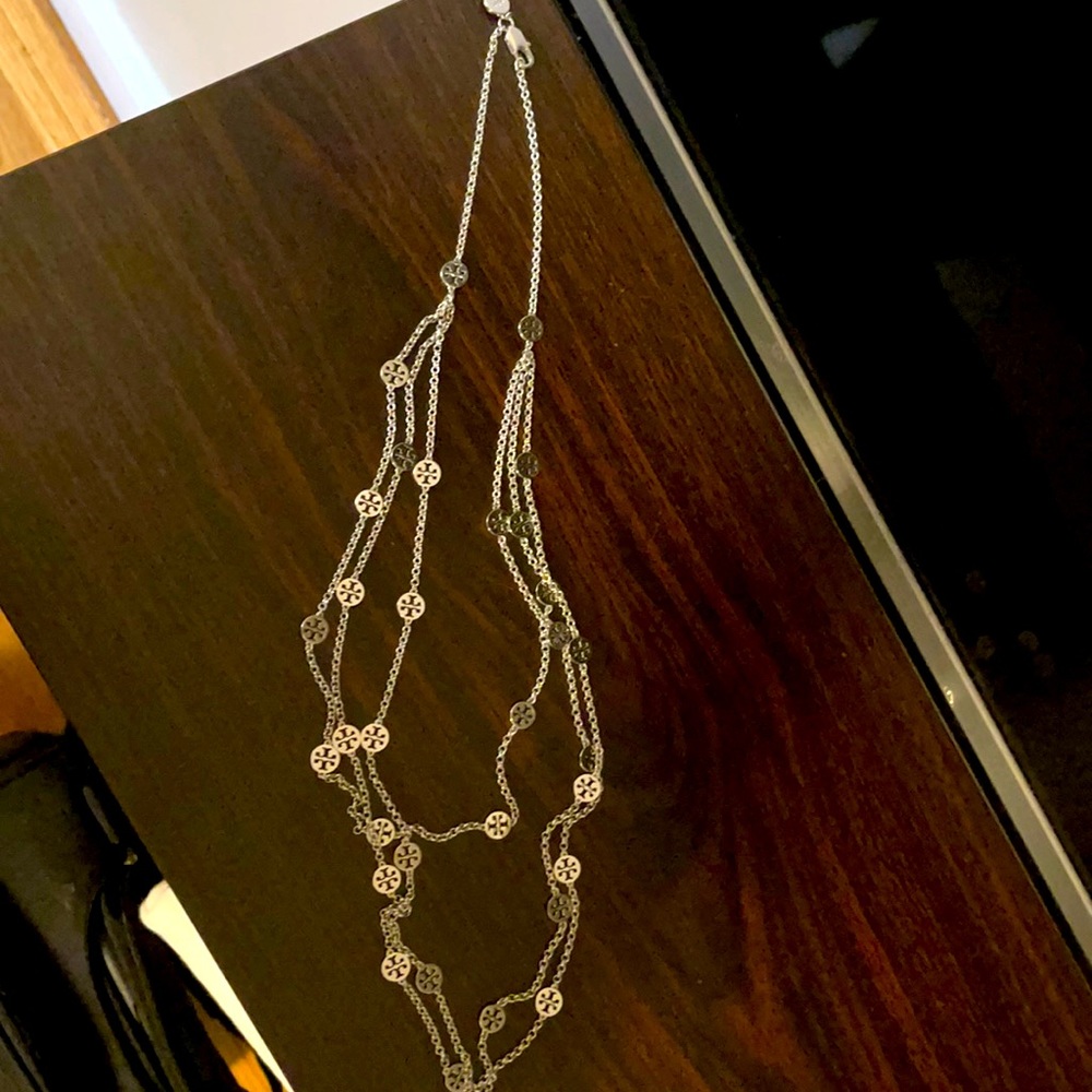 Tory Burch 3 chain layered necklace